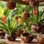 14 Coconut Shell Planter Ideas With Tropical Charm