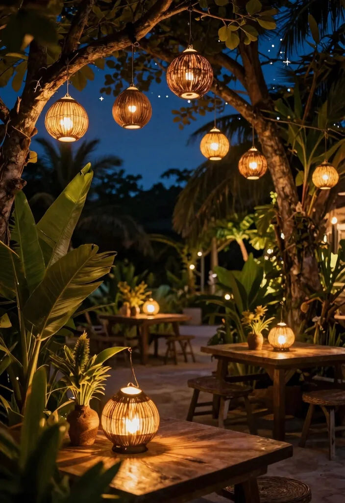 14 Coconut Shell Planter Ideas With Tropical Charm - 6. Coconut Shell Lanterns 1