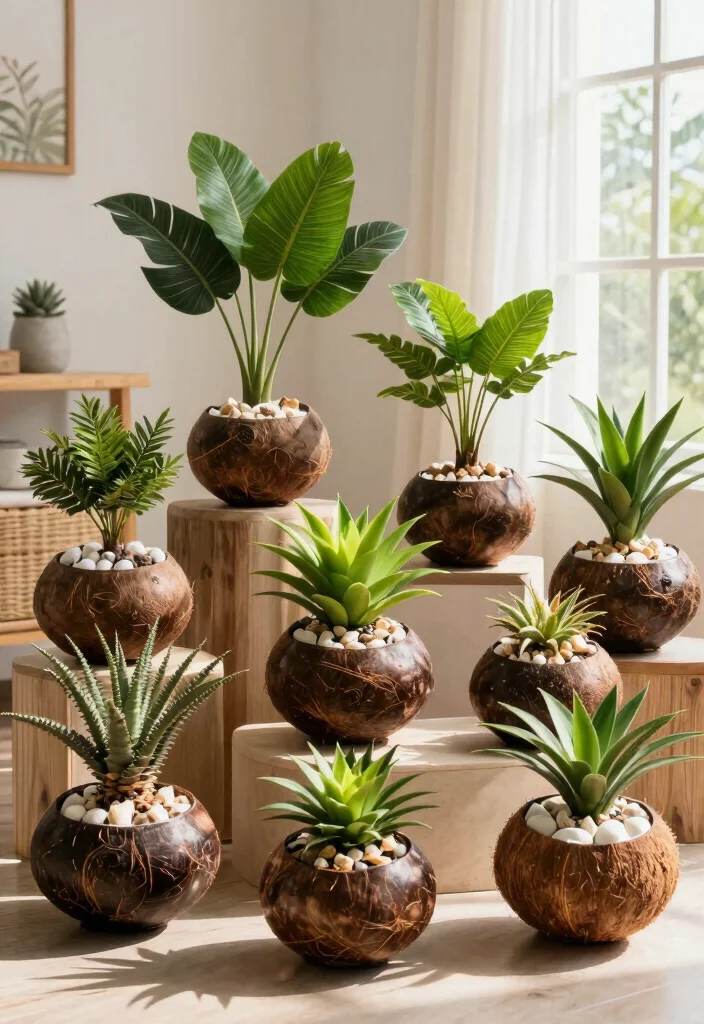 14 Coconut Shell Planter Ideas With Tropical Charm - Conclusion 1
