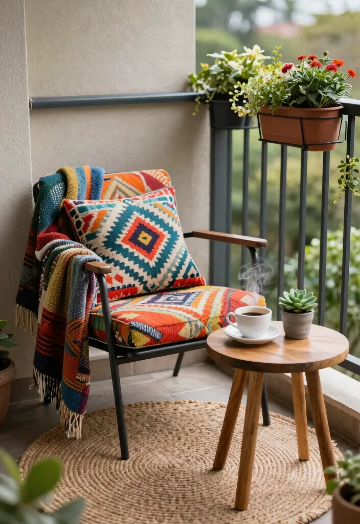 14 Entrance Balcony Ideas That Elevate Your Exterior - 1. Cozy Seating Nook 1