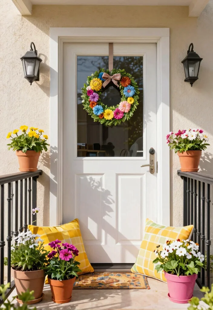 14 Entrance Balcony Ideas That Elevate Your Exterior - 10. Seasonal Decor Changes 1