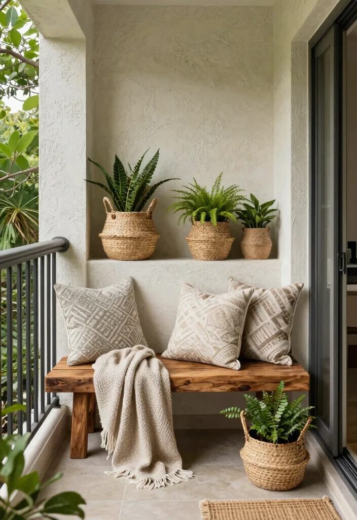 14 Entrance Balcony Ideas That Elevate Your Exterior - 12. Textured Elements 1