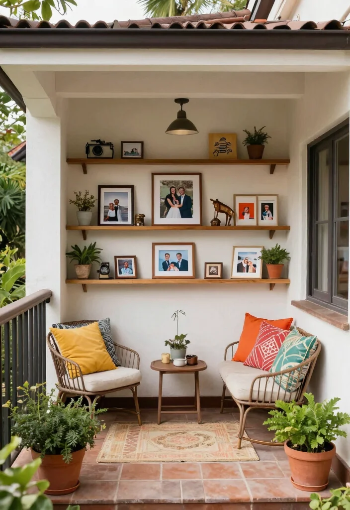 14 Entrance Balcony Ideas That Elevate Your Exterior - 14. Personal Touches 1