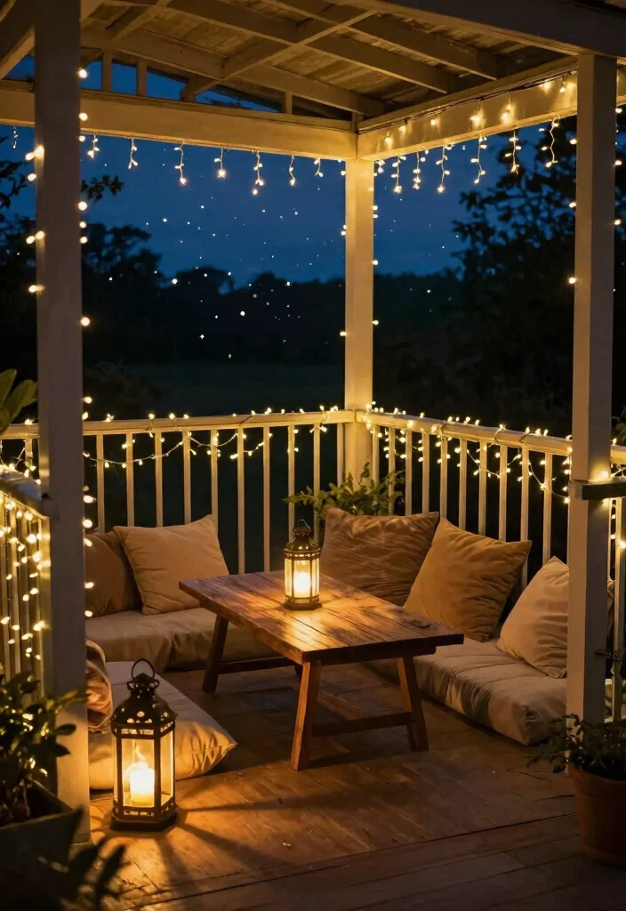 14 Entrance Balcony Ideas That Elevate Your Exterior - 4. Charming Outdoor Lighting 1