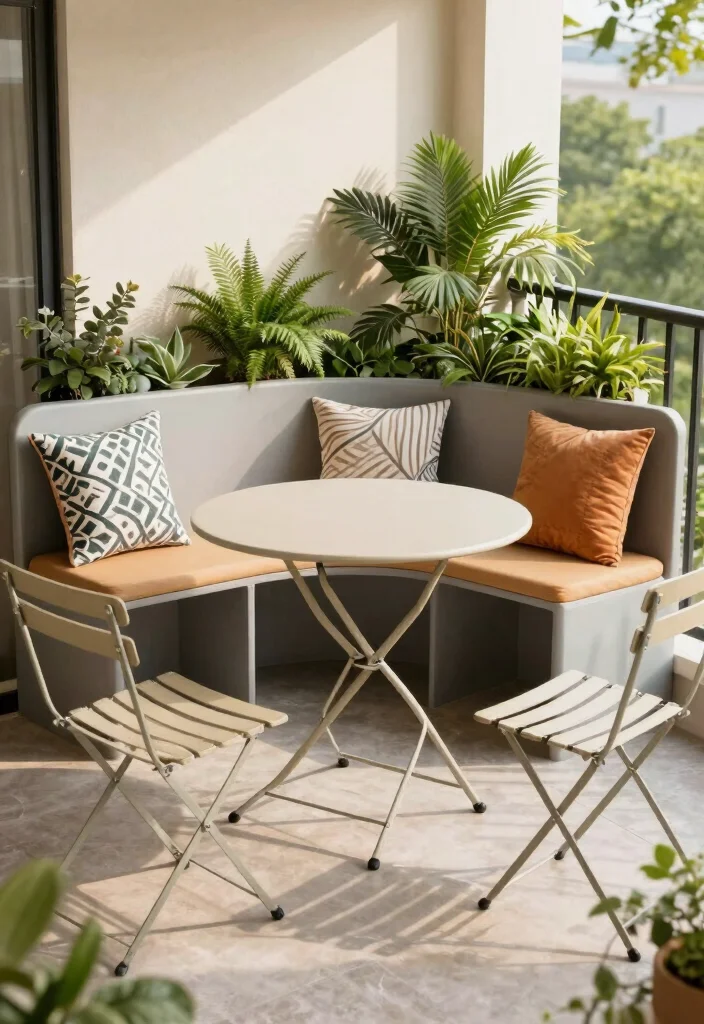 14 Entrance Balcony Ideas That Elevate Your Exterior - 5. Multifunctional Furniture 1