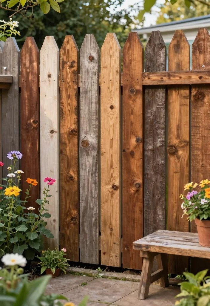 14 Fence Ideas NZ Homeowners Are Choosing - 2. Reclaimed Wood Fencing: Rustic Charm 1