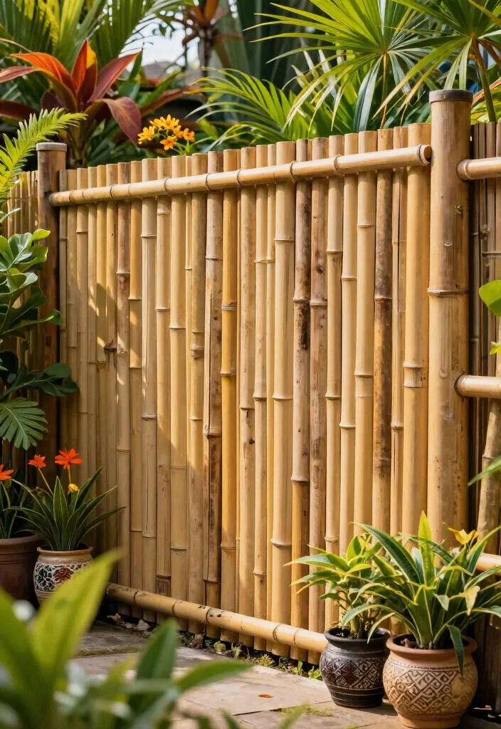 14 Fence Ideas NZ Homeowners Are Choosing - 3. Bamboo Fencing: Exotic and Eco-Friendly 1