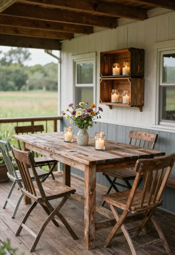 14 Mobile Home Patio Ideas That Look Surprisingly Luxe - 12. Rustic Farmhouse Style 1