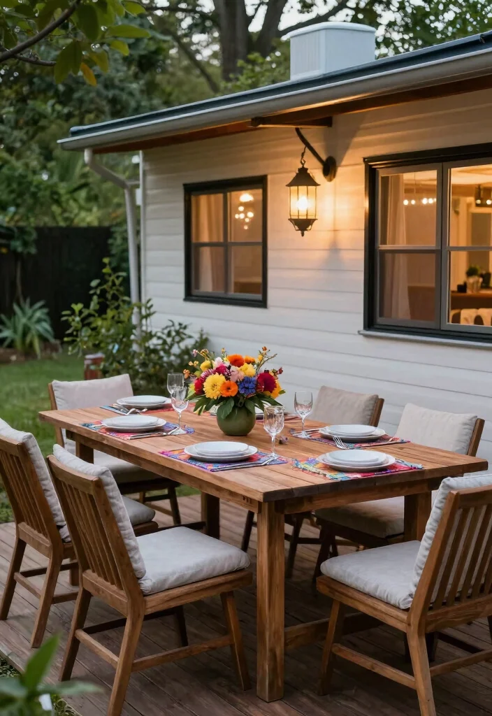 14 Mobile Home Patio Ideas That Look Surprisingly Luxe - 4. Elegant Dining Space 1