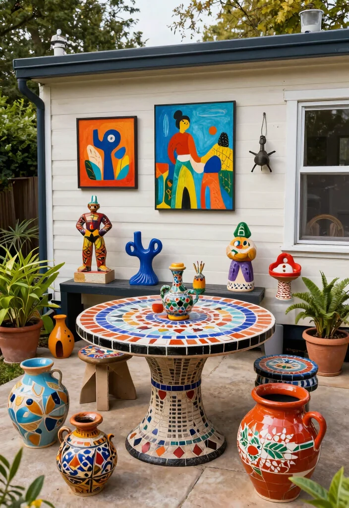 14 Mobile Home Patio Ideas That Look Surprisingly Luxe - 8. Artistic Touch 1