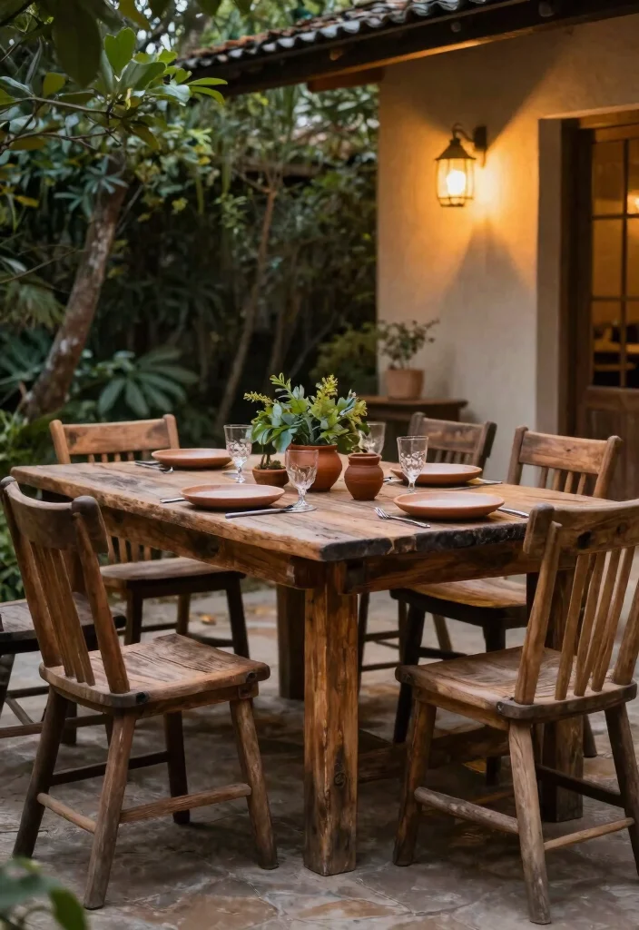 14 Outdoor Boudoir Ideas With Natural Light & Romance - 11. Rustic Outdoor Dining 1