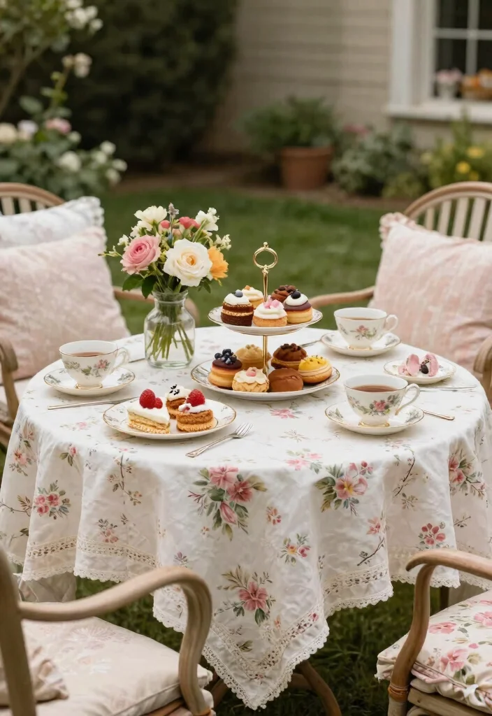 14 Outdoor Boudoir Ideas With Natural Light & Romance - 13. Charming Outdoor Tea Party 1