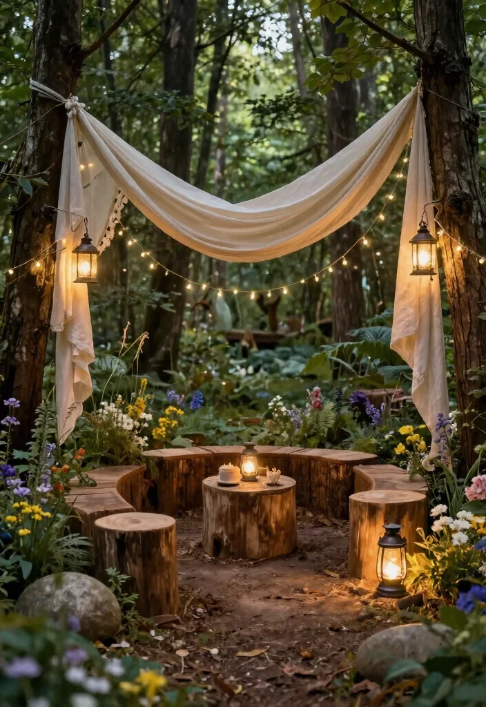 14 Outdoor Boudoir Ideas With Natural Light & Romance - 14. Enchanted Woodland Retreat 1