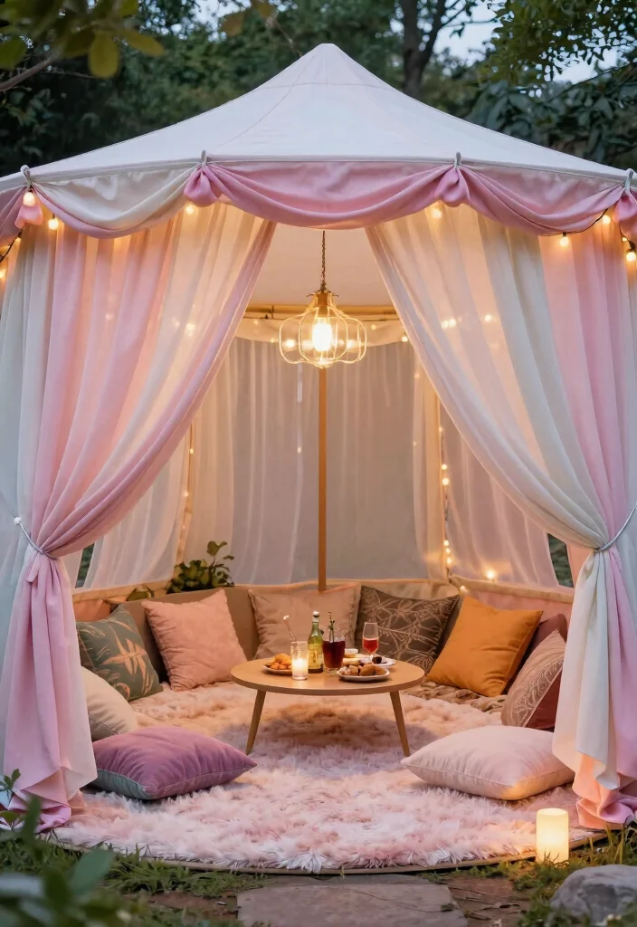 14 Outdoor Boudoir Ideas With Natural Light & Romance - 4. Elegant Canopy Setup 1
