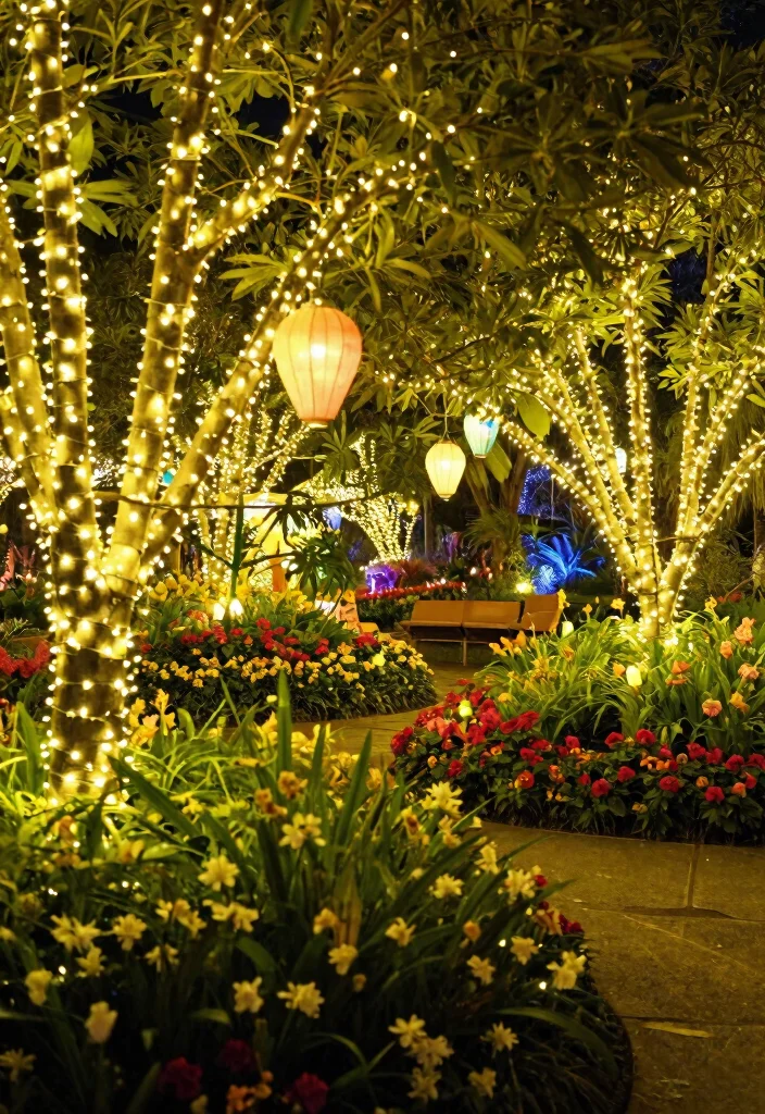 14 Outdoor Boudoir Ideas With Natural Light & Romance - 8. Whimsical Fairy Light Garden 1