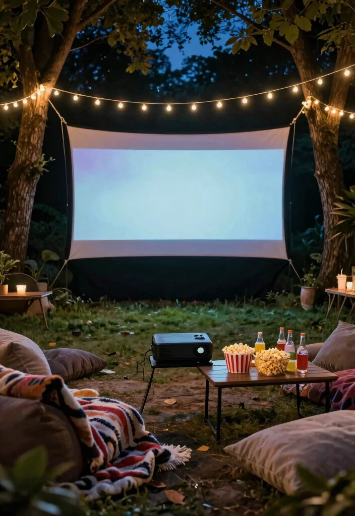 14 Outdoor Boudoir Ideas With Natural Light & Romance - 9. Stylish Outdoor Movie Night 1