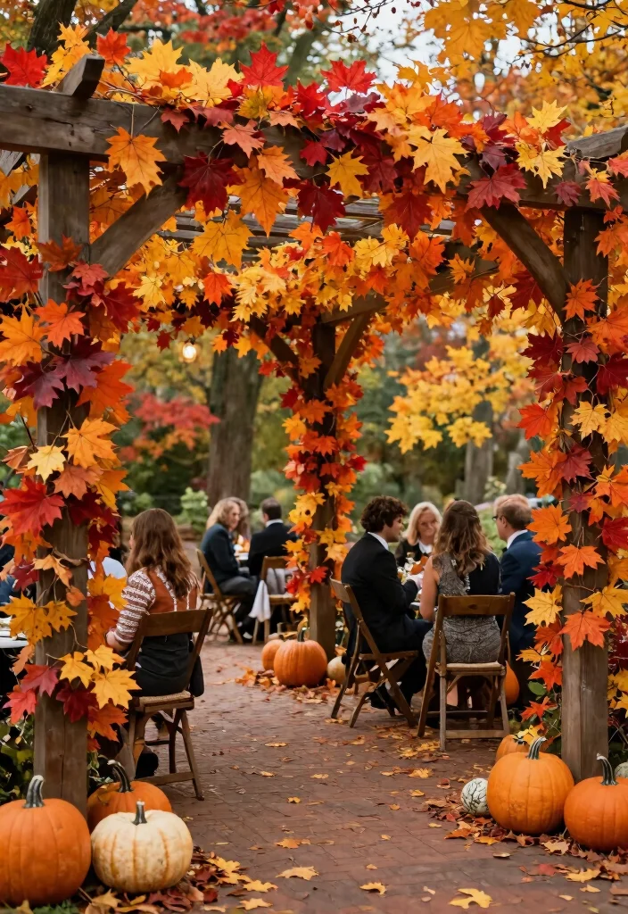 14 Pergola Decorating Ideas Wedding Guests Will Remember - 14. Seasonal Themes 1