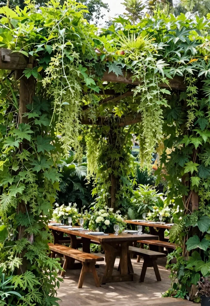 14 Pergola Decorating Ideas Wedding Guests Will Remember - 2. Lush Greenery and Foliage 1