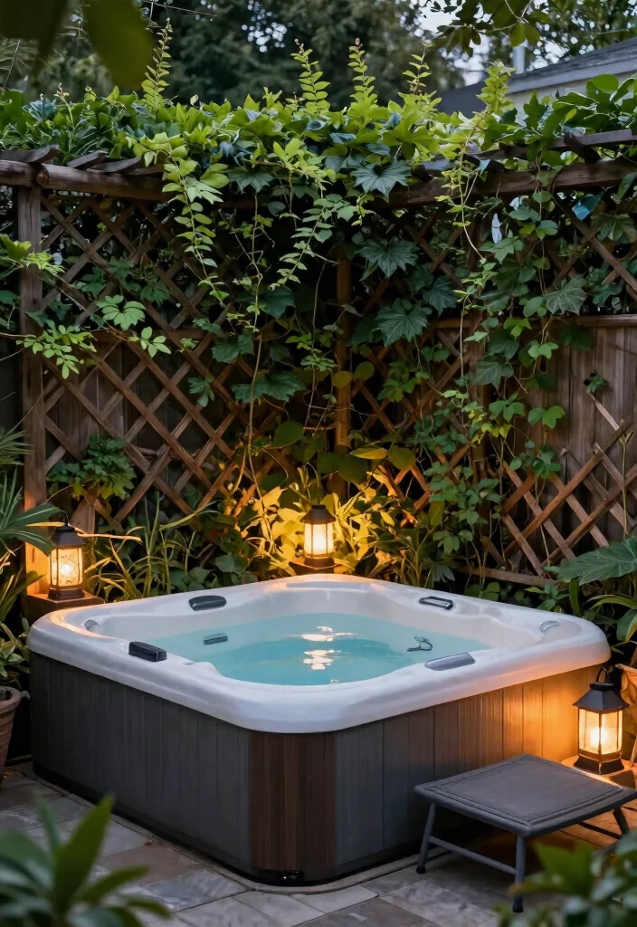 14 Small Hot Tub Ideas Backyard Retreats Will Love - 2. Cozy Corner Spa 1