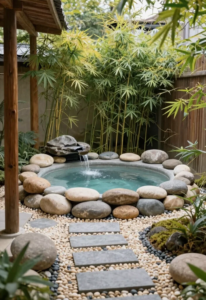 14 Small Hot Tub Ideas Backyard Retreats Will Love - 3. Zen Garden Spa 1