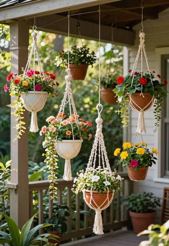 14 Small Porch Decorating Ideas Entrance Spaces Will Love - 10. Hanging Planters 1