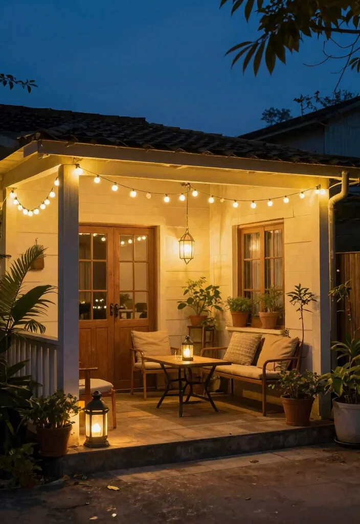 14 Small Porch Decorating Ideas Entrance Spaces Will Love - 13. Outdoor Lighting 1