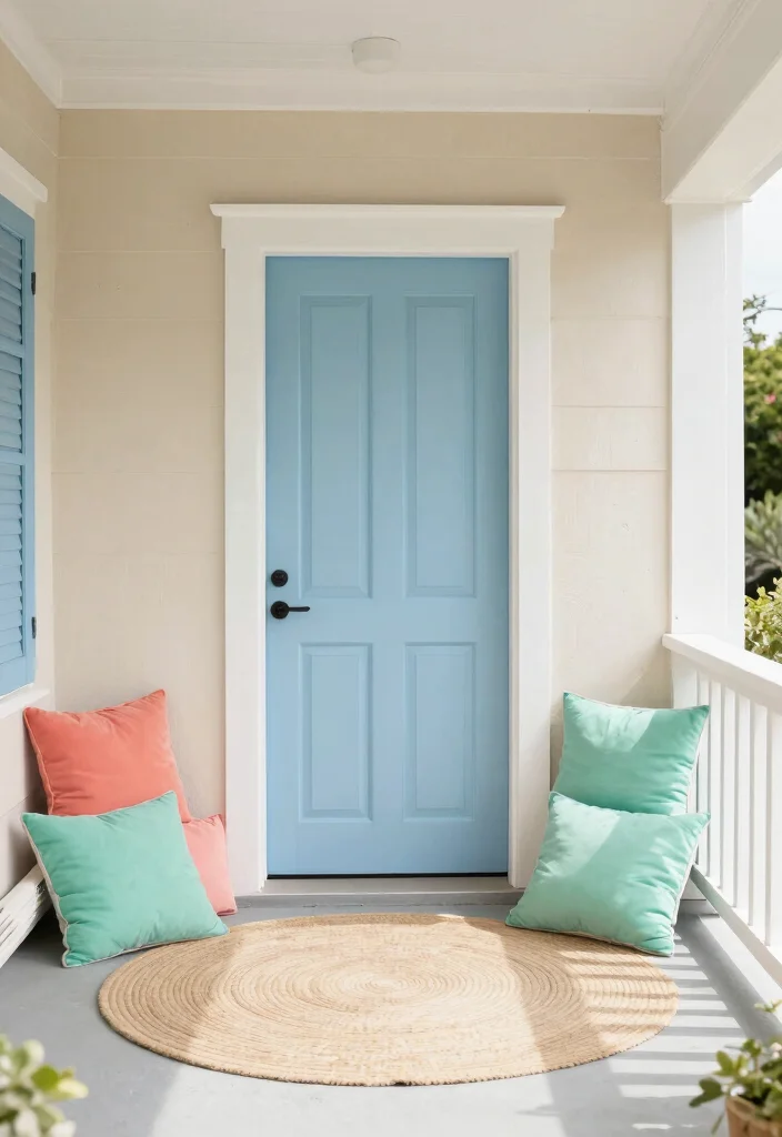14 Small Porch Decorating Ideas Entrance Spaces Will Love - 4. Coastal Color Palette 1
