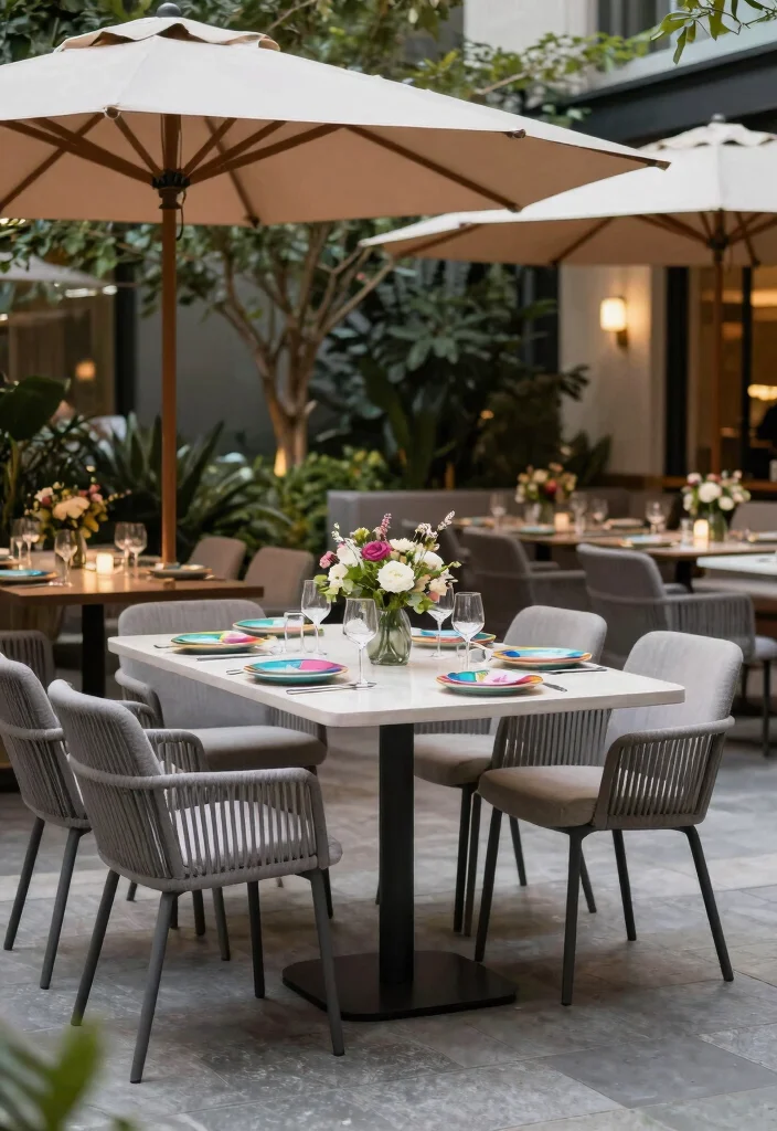 14 Terrace Lounge Ideas for a Relaxing Chic Escape - 12. Outdoor Dining Delight 1