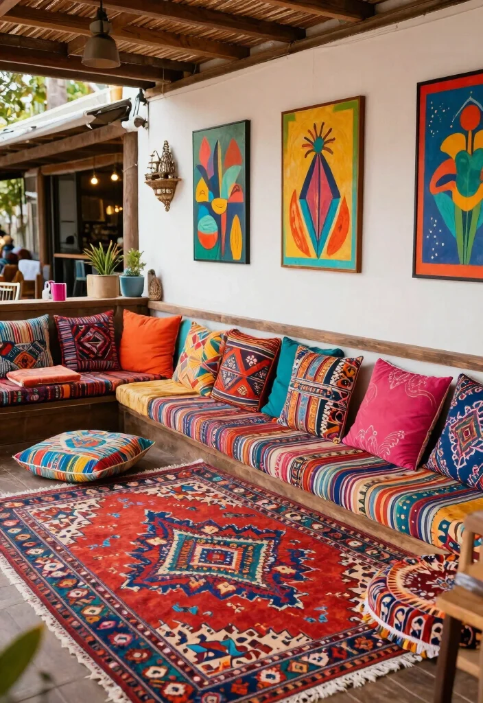 14 Terrace Lounge Ideas for a Relaxing Chic Escape - 7. Vibrant Color Palettes 1