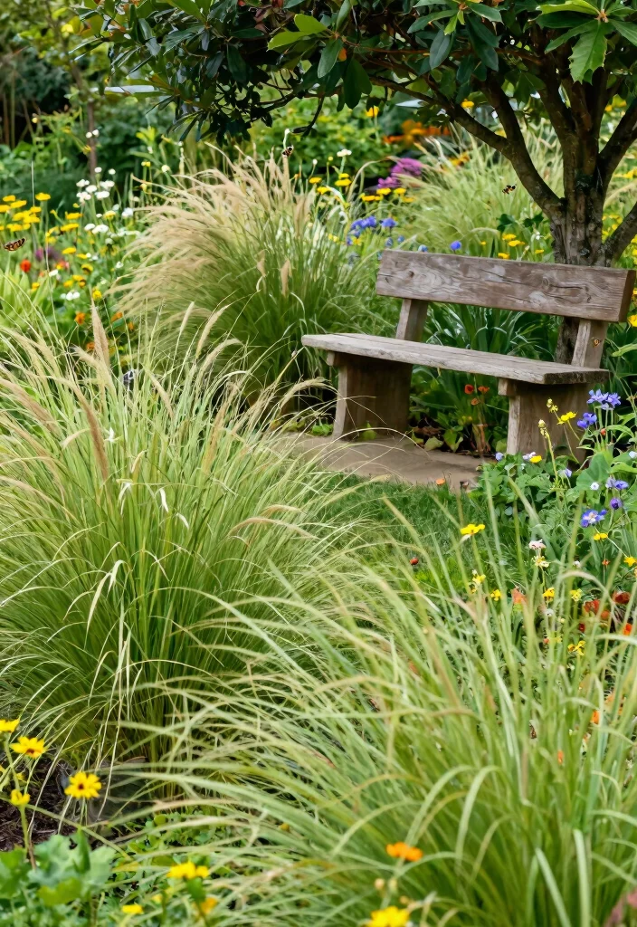15 Backyard Turf Ideas for a Lush Low Maintenance Lawn - 2. Native Grasses for a Natural Look 1