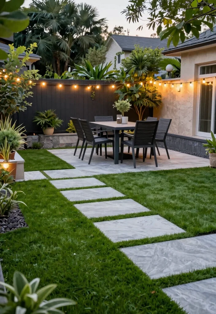 15 Backyard Turf Ideas for a Lush Low Maintenance Lawn - 5. Artificial Lawn Pavers 1