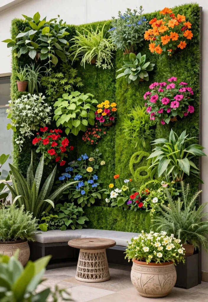 15 Backyard Turf Ideas for a Lush Low Maintenance Lawn - 6. Vertical Gardens with Turf 1
