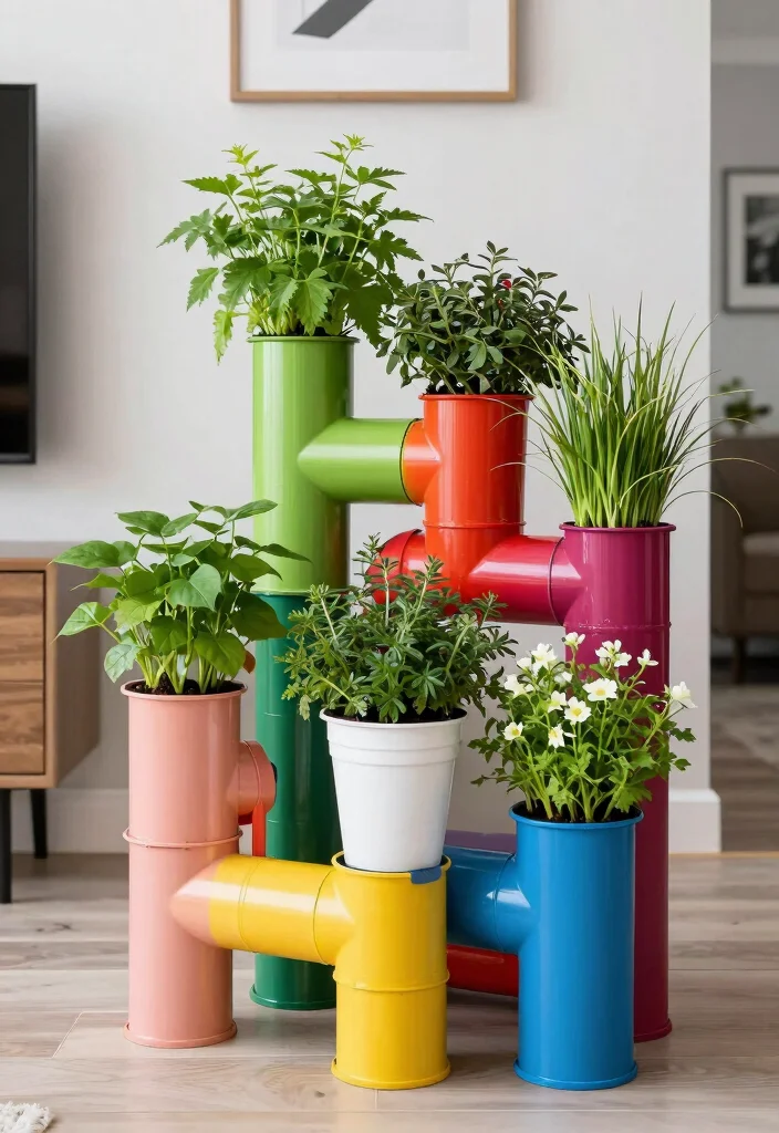 15 Cheap Planter Ideas That Still Look Amazing - 13. PVC Pipe Planters 1