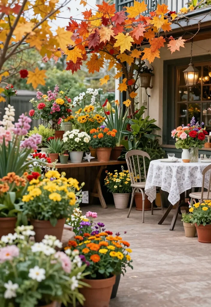 15 House Terrace Ideas Outdoor Living Done Right - 15. Seasonal Displays 1