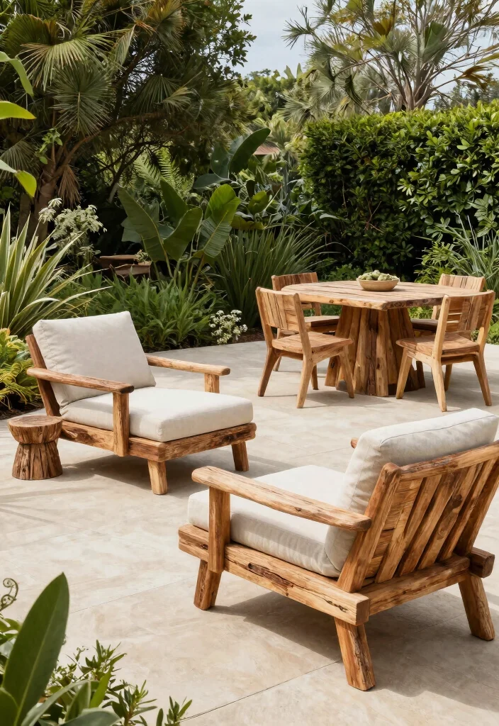 15 House Terrace Ideas Outdoor Living Done Right - 3. Eco-Friendly Furniture 1