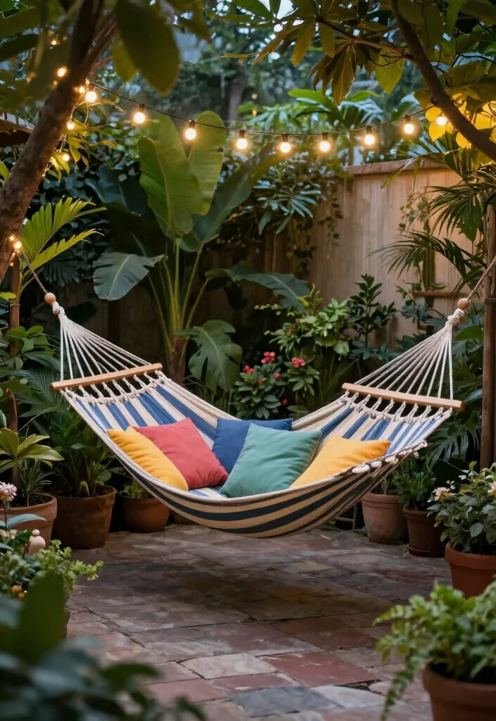 15 House Terrace Ideas Outdoor Living Done Right - 5. Relaxing Hammock Haven 1