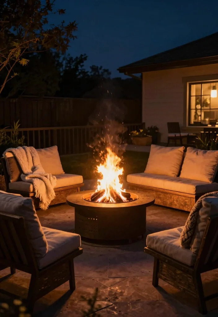 15 House Terrace Ideas Outdoor Living Done Right - 7. Charming Fire Pit 1