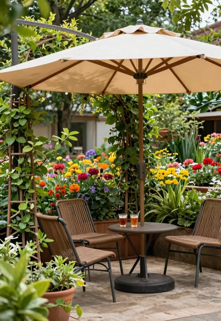 15 Patio Layout Ideas for Furniture Arrangement That Flows Beautifully - 13. Shade Solutions 1