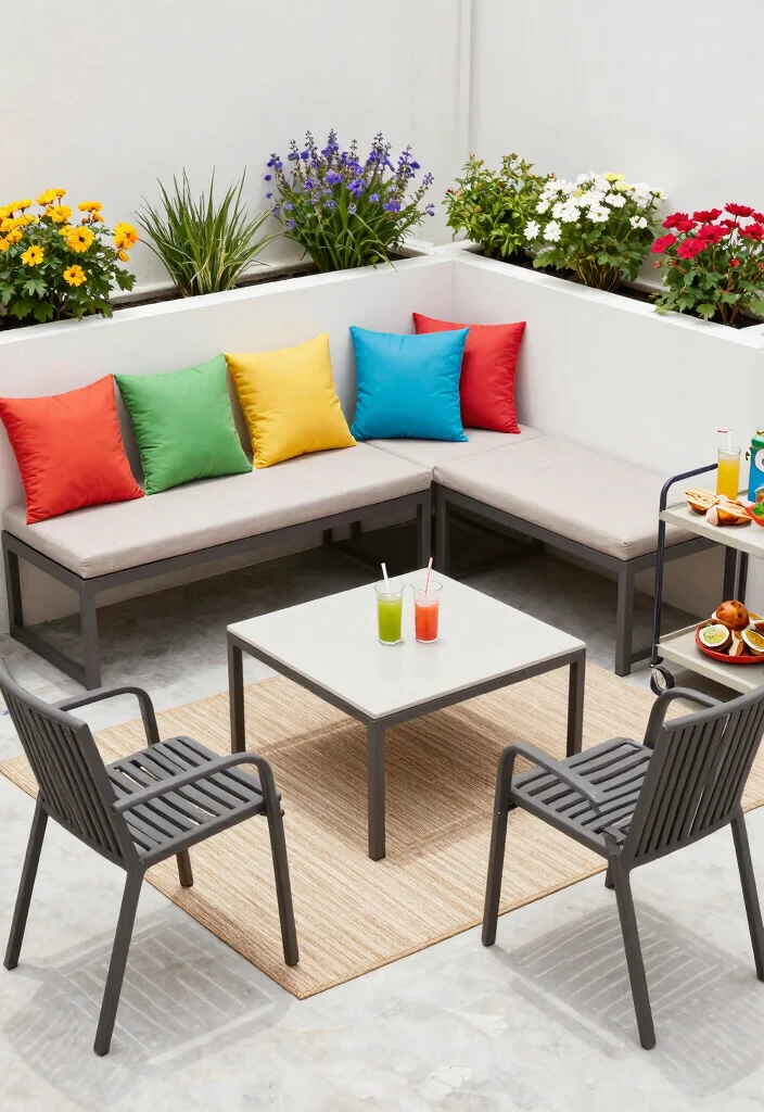 15 Patio Layout Ideas for Furniture Arrangement That Flows Beautifully - 2. Multi-Functional Furniture 1