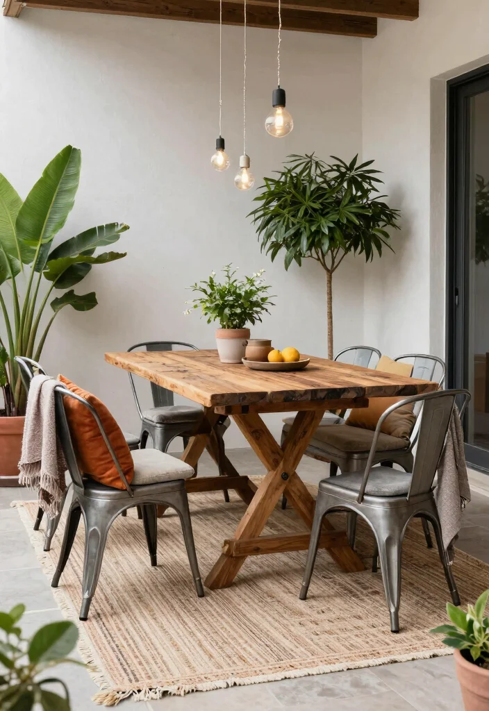 15 Patio Layout Ideas for Furniture Arrangement That Flows Beautifully - 4. Layered Textures 1