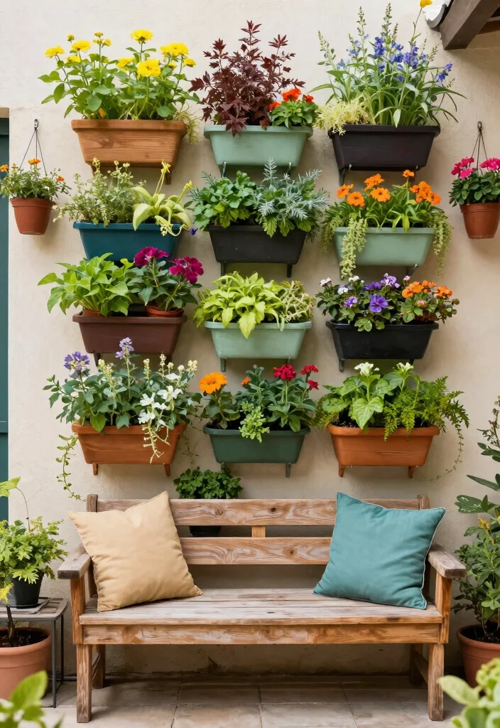 15 Patio Layout Ideas for Furniture Arrangement That Flows Beautifully - 6. Vertical Gardens 1