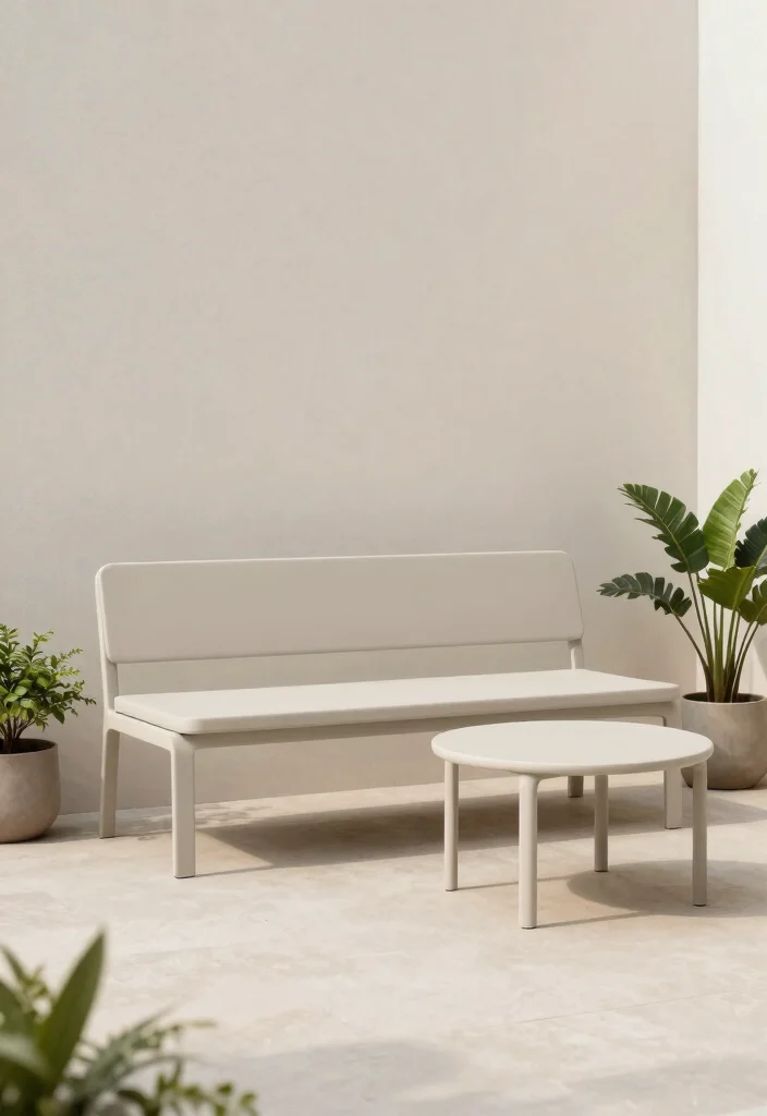 15 Patio Layout Ideas for Furniture Arrangement That Flows Beautifully - 8. Minimalist Style 1