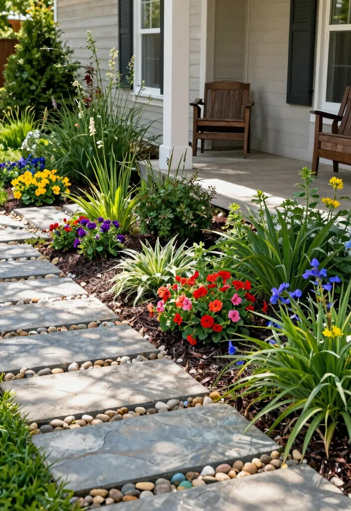 15 Porch Design Ideas That Boost Curb Appeal Instantly - 6. Well-Planned Landscaping 1