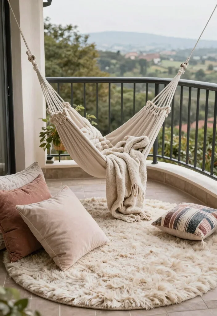 15 Round Balcony Ideas With Soft Modern Vibes - 15. Warmth of Textiles 1