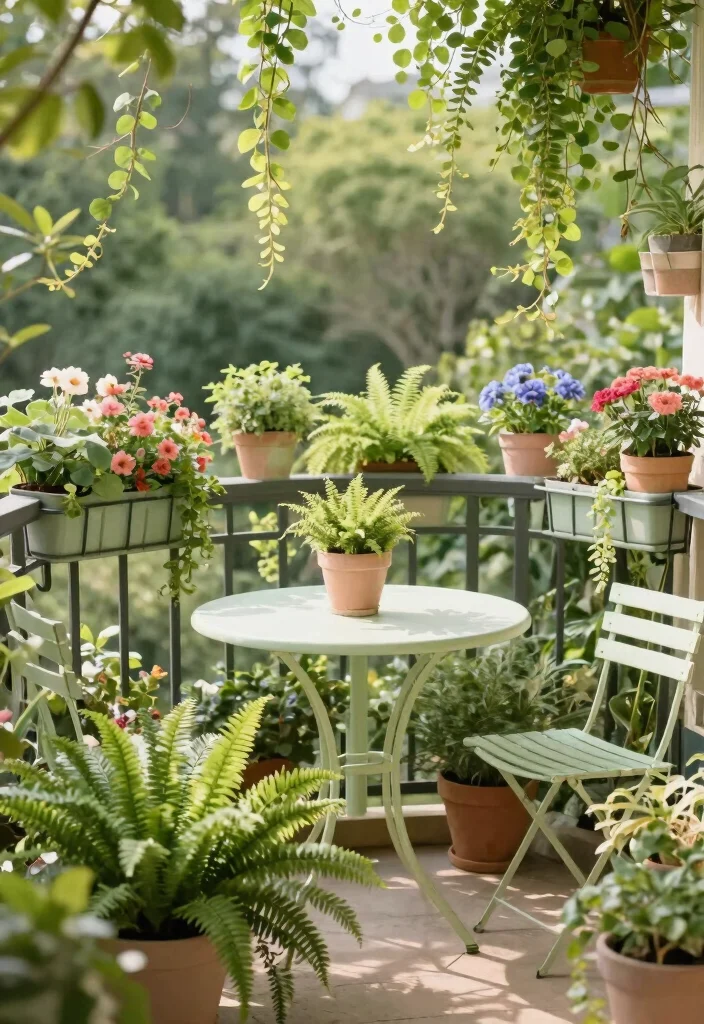 15 Round Balcony Ideas With Soft Modern Vibes - 2. Lush Green Oasis 1
