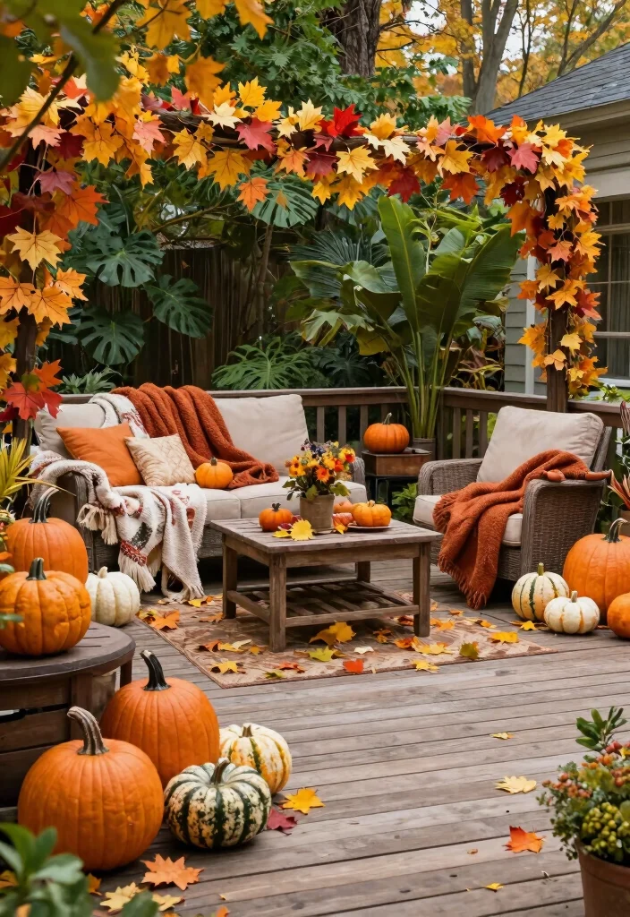 16 Deck Ideas Decorating Tips for a Cozy Outdoor Space - 13. Seasonal Decor 1