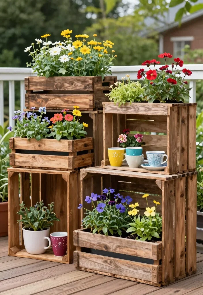 16 Deck Ideas Decorating Tips for a Cozy Outdoor Space - 14. DIY Planters 1