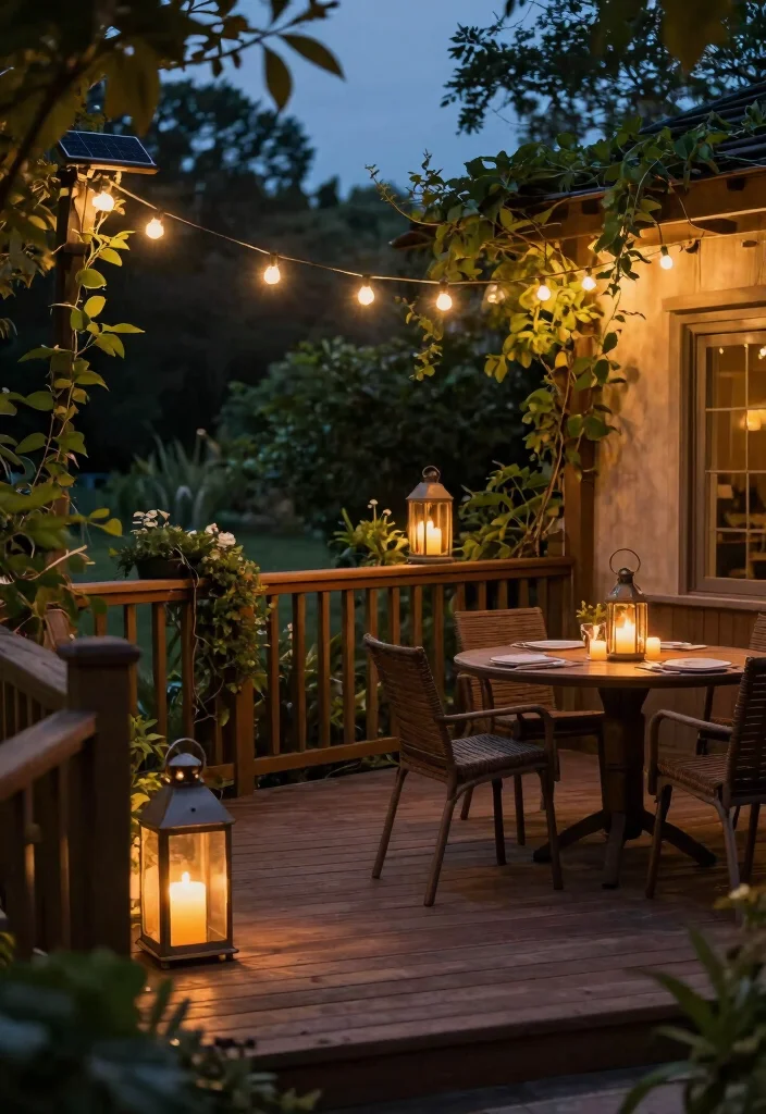 16 Deck Ideas Decorating Tips for a Cozy Outdoor Space - 3. Eco-Friendly Lighting 1