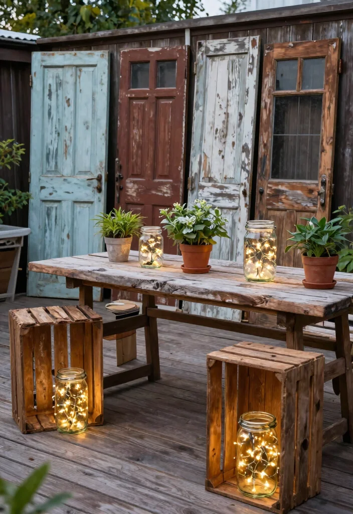 16 Deck Ideas Decorating Tips for a Cozy Outdoor Space - 6. Upcycled Decor 1