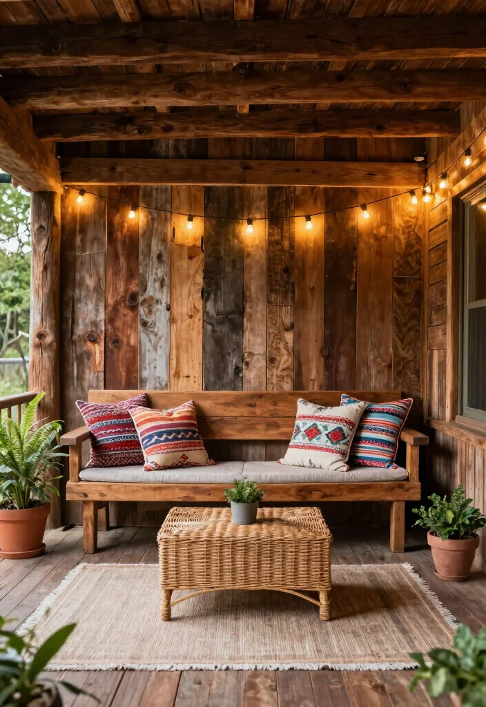 16 Enclosed Porch Ideas Front Entry Designs That Impress - 1. Rustic Charm with Wood Accents 1